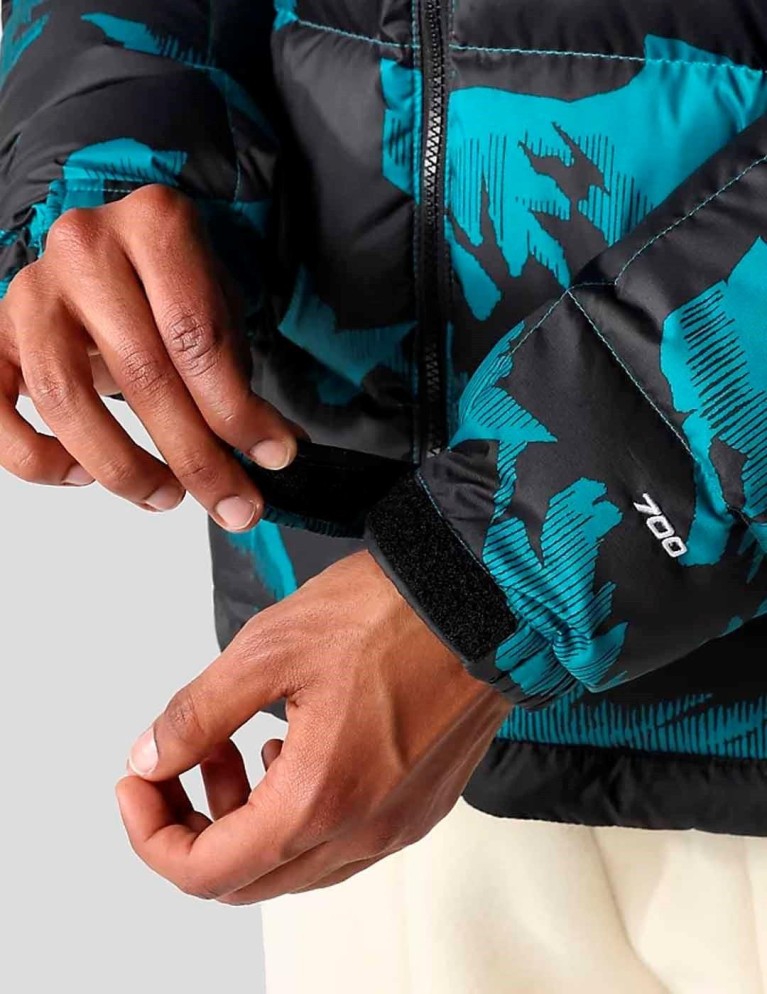 Caçador THE NORTH FACE lhotse jacket harbor blue mountain peak print